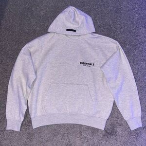 Fear of God Essentials Light Gray Hoodie
